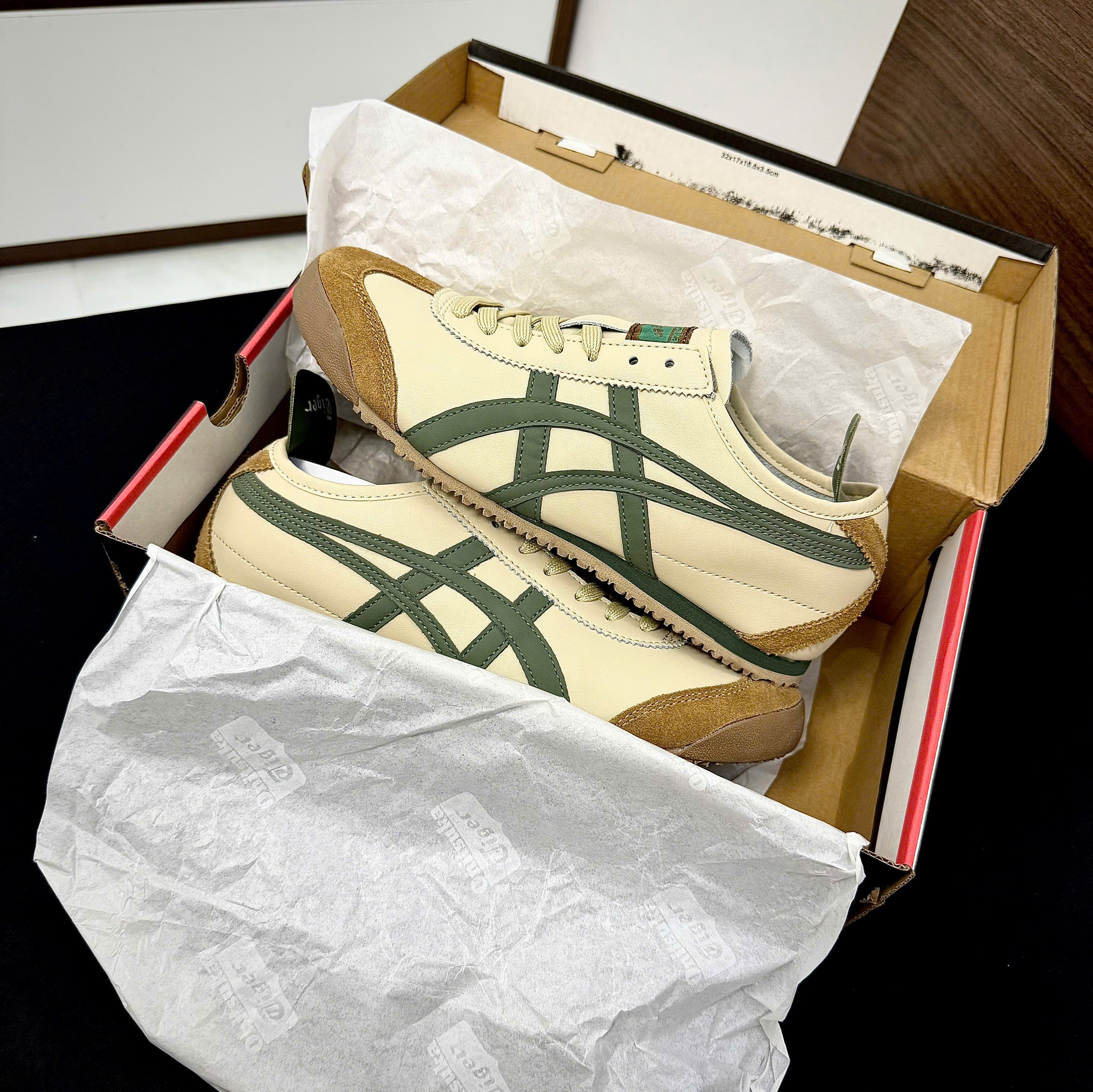 Giày Sneaker Nam Nữ Onitsuka Tiger Mexico 66 Beige Green Giày Sneaker Nam Nữ Onitsuka Tiger Mexico 66 Beige Green