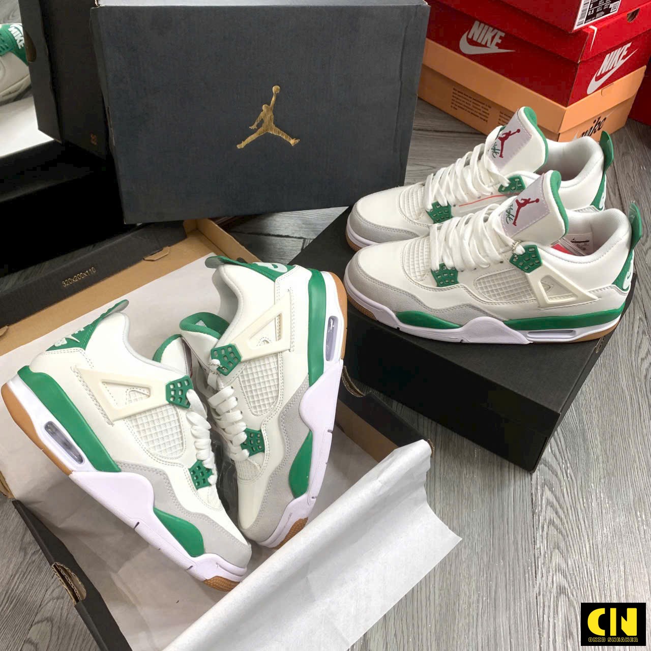 Giày Sneaker Nike Air Jordan 4 Pine Green Best Quality Giày Sneaker Nike Air Jordan 4 Pine Green Best Quality