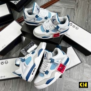 Giay Sneaker Nike Air Jordan 4 Retro Gs Military Blue Best Quality Giày Sneaker Nike Air Jordan 4 Retro GS Military Blue Best Quality