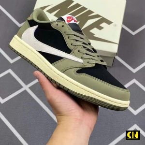 Giay Sneaker Nike Air Jordan Low Travis Scott Black Olive Co Thap Giày Sneaker Nike Air Jordan Low Travis Scott Black Olive Cổ Thấp