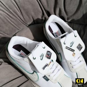 Giay Sneaker Nike Cortez White Green Light Bone Cao Cap Giày Sneaker Nike Cortez White Green Light Bone Cao Cấp