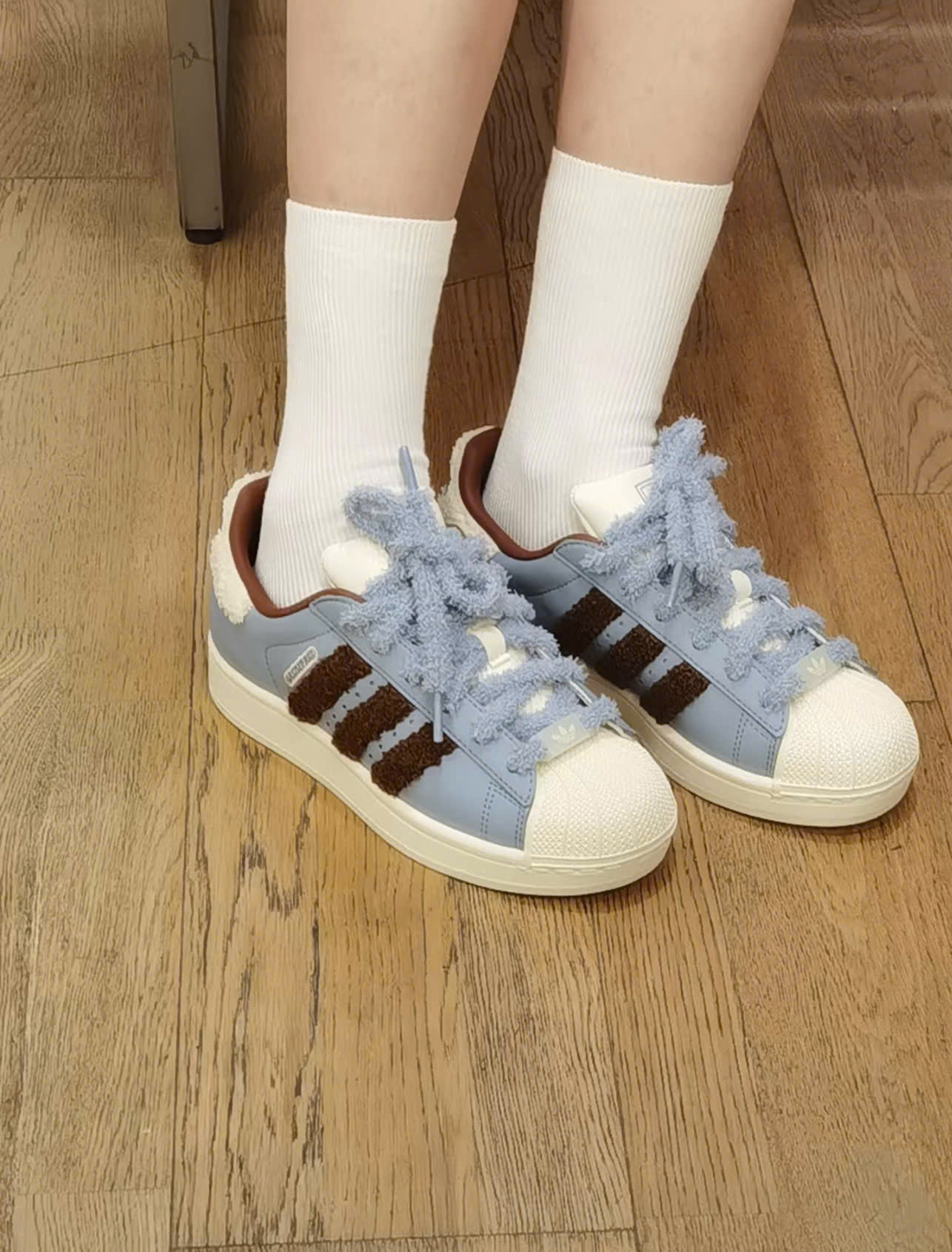 Giày Sneaker Nữ Adidas Superstar Ii Blue Brown Star Hot Trend Giày Sneaker Nữ Adidas Superstar II Blue Brown Star Hot Trend