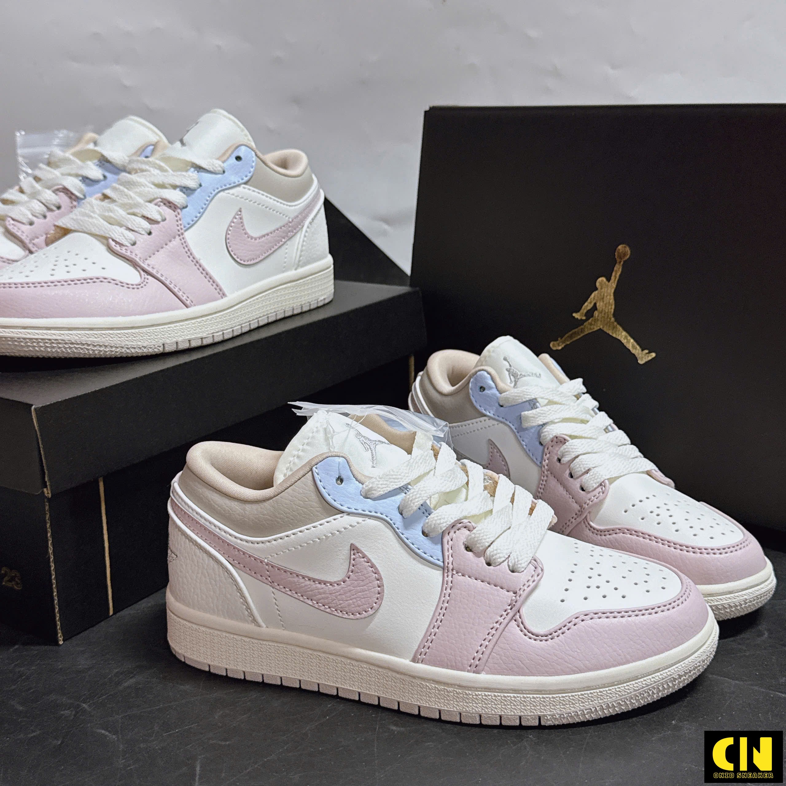 Giày Sneaker Nữ Nike Air Jordan 1 Low Pastel Pink Blue Giày Sneaker Nữ Nike Air Jordan 1 Low Pastel Pink Blue