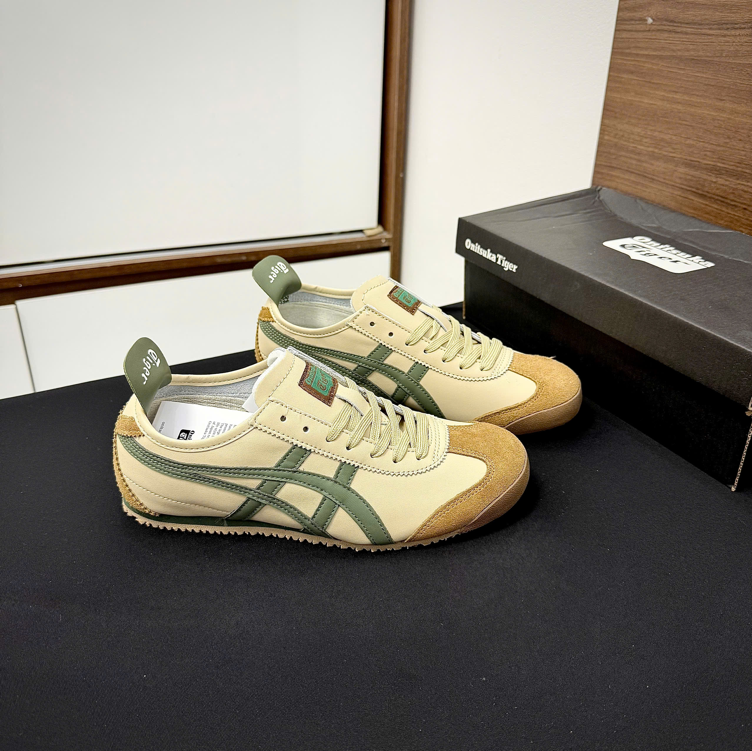 Giày Sneaker Onitsuka Tiger Mexico 66 Beige Green Nâu Xanh Lá Giày Sneaker Onitsuka Tiger Mexico 66 Beige Green Nâu Xanh Lá