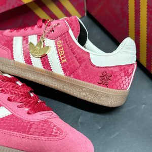 Giay The Thao Adidas Gazelle Hong Trang Van Ran Giày Thể Thao Adidas Gazelle Hồng Trắng Vân Rắn