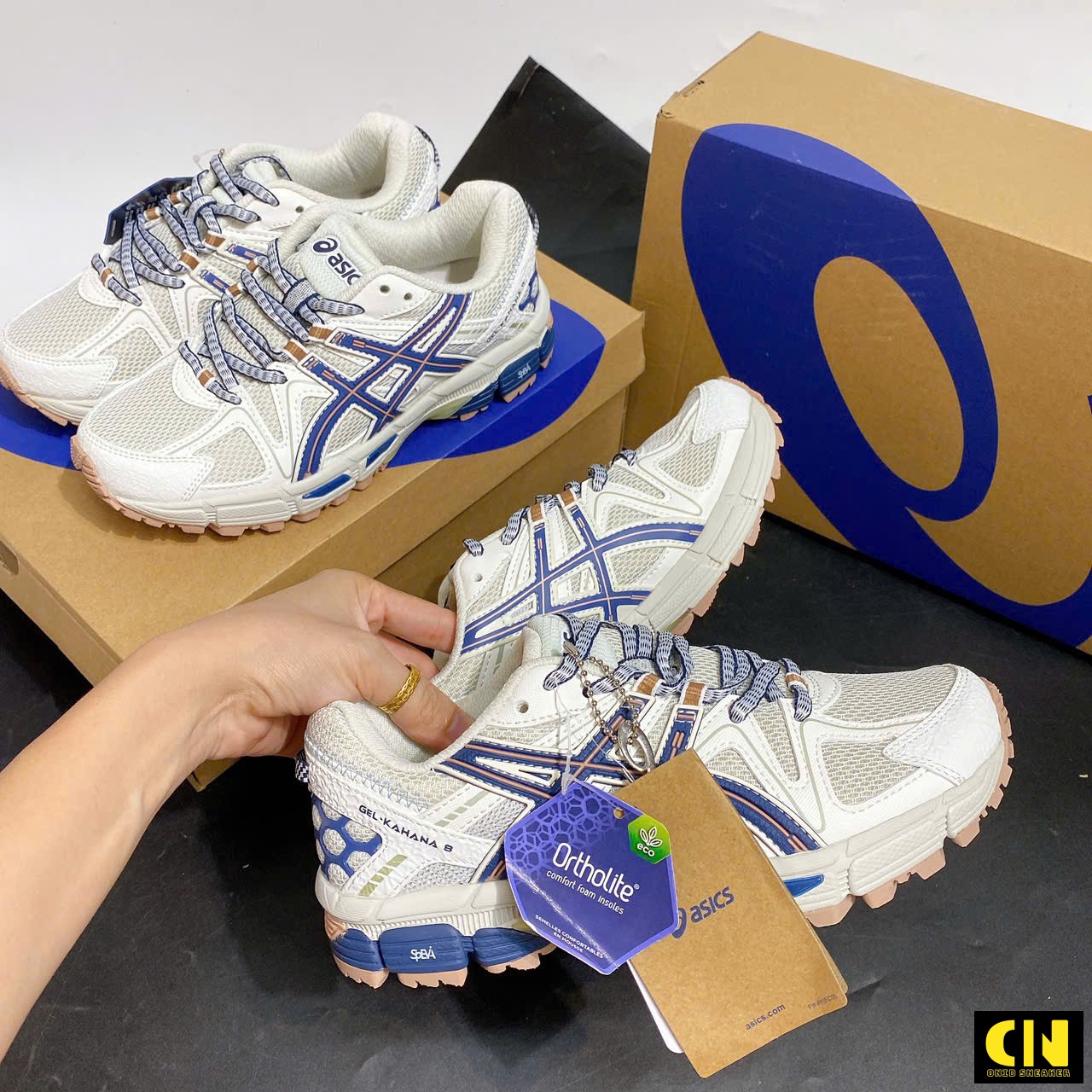 Giày Thể Thao Asics Gel-Kahana 8 Xám Xanh Navy Giày Thể Thao Asics Gel-Kahana 8 Xám Xanh Navy