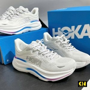 Giay The Thao Hoka Bondi 9 Cosmic Grey White Giày Thể Thao HOKA Bondi 9 Cosmic Grey White
