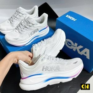 Giay The Thao Hoka Bondi 9 Cosmic Grey White Blue Giày Thể Thao HOKA Bondi 9 Cosmic Grey White Blue