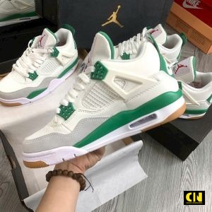 Giay The Thao Nam Nu Nike Air Jordan 4 Pine Green Giày Thể Thao Nam Nữ Nike Air Jordan 4 Pine Green