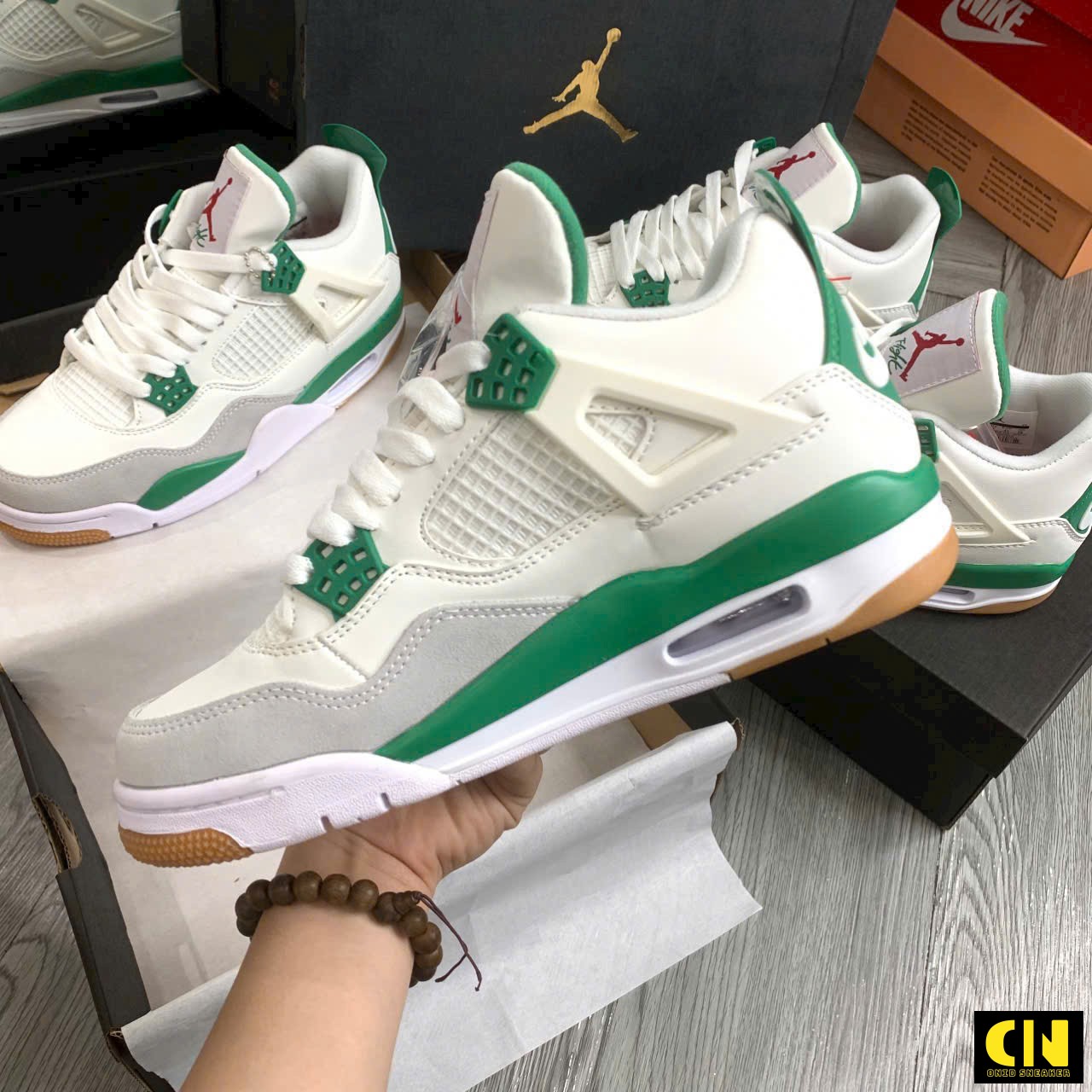 Giày Thể Thao Nam Nữ Nike Air Jordan 4 Pine Green Giày Thể Thao Nam Nữ Nike Air Jordan 4 Pine Green