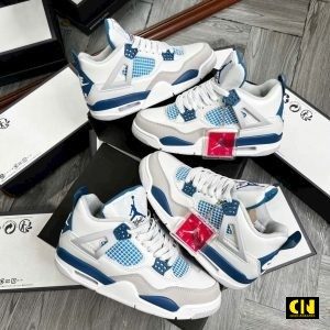 Giay The Thao Nam Nu Nike Air Jordan 4 Retro Gs Military Blue Giày Thể Thao Nam Nữ Nike Air Jordan 4 Retro GS Military Blue