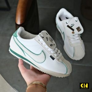 Giay The Thao Nike Cortez White Green Light Bone Giày Thể Thao Nike Cortez White Green Light Bone