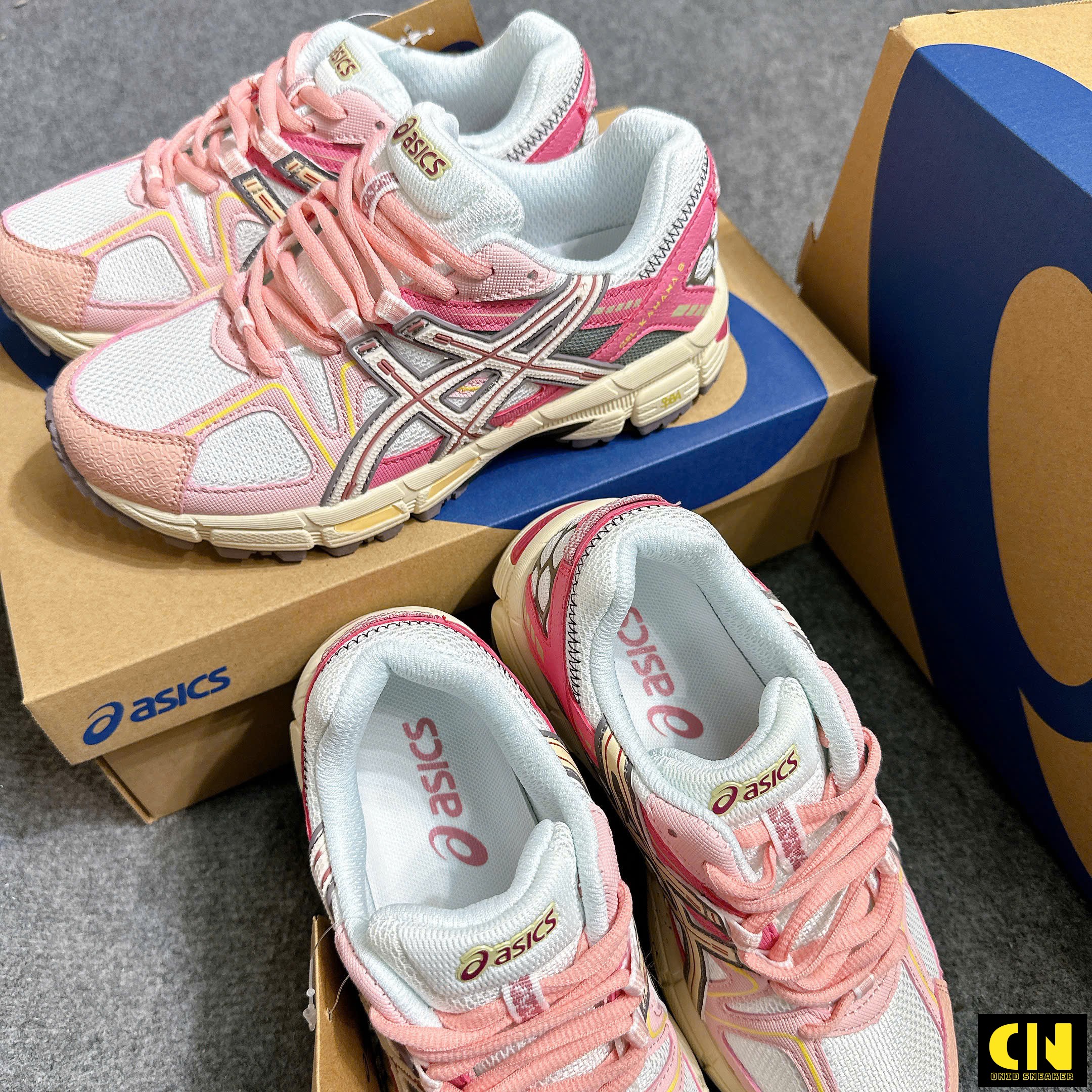 Giày Thể Thao Nữ Asics Gel Kahana 8 Trắng Hồng Giày Thể Thao Nữ Asics Gel Kahana 8 Trắng Hồng