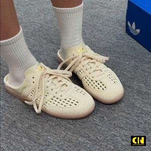 Dep Suc Adidas Mule Samba Og Cream White Trang Kem Luoi Dép Sục Adidas Mule Samba OG Cream White Trắng Kem Lưới