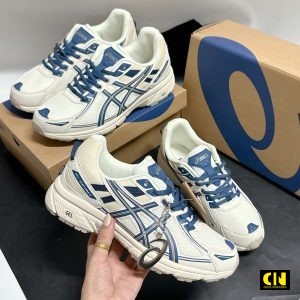 Giay Asics Gel Venture 6 Cream White Blue Mau Be Xanh Duong Giày ASICS Gel Venture 6 Cream White Blue Màu Be Xanh Dương