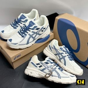 Giay Asics Gel Venture 6 Cream White Blue Trang Xanh Navy Giày ASICS Gel Venture 6 Cream White Blue Trắng Xanh Navy