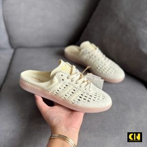 Giay Adidas Mule Samba Og Cream White Trang Kem Luoi Giày Adidas Mule Samba OG Cream White Trắng Kem Lưới