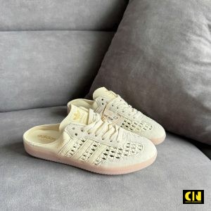 Giay Adidas Mule Samba Og Trang Kem Luoi Giày Adidas Mule Samba OG Trắng Kem Lưới