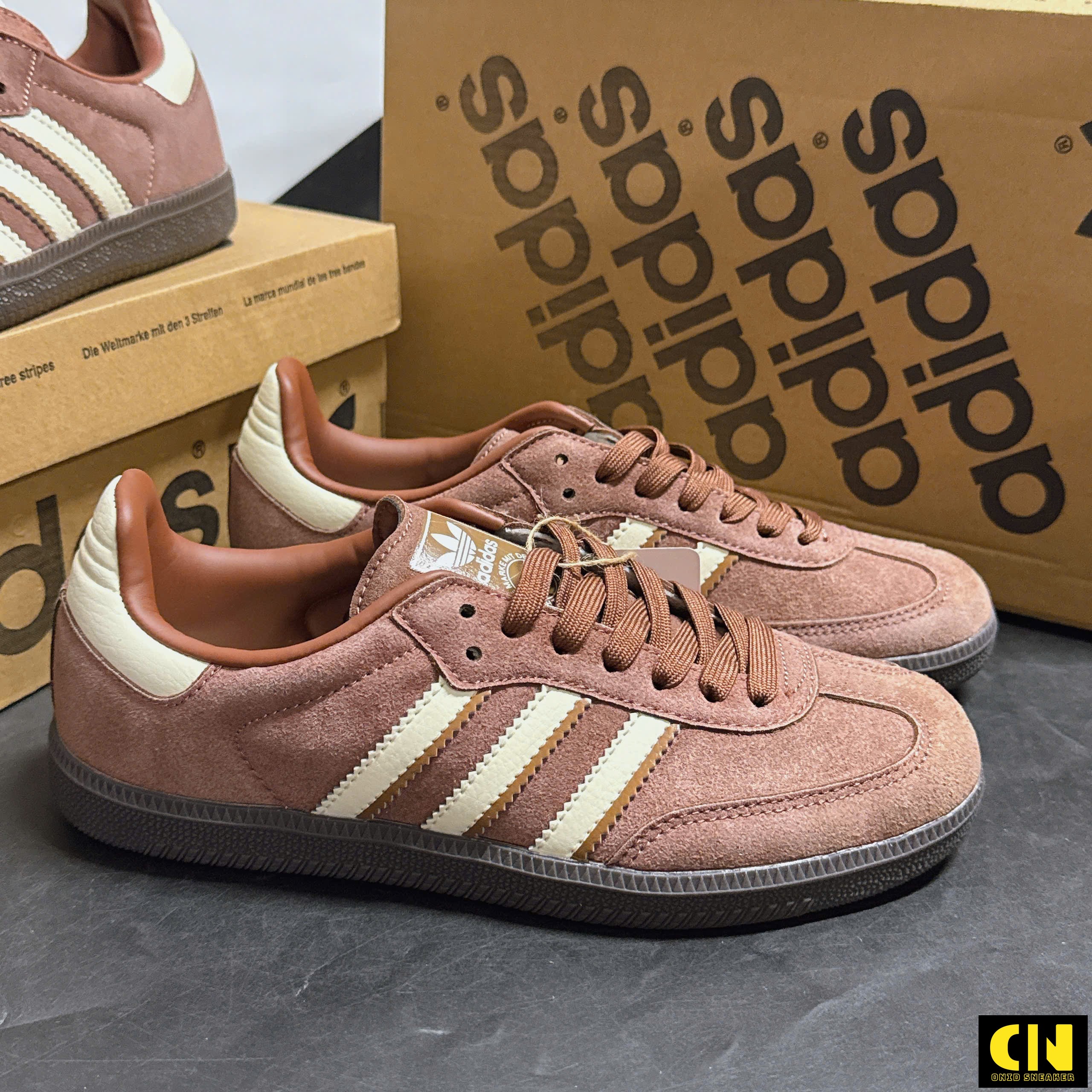Giày Adidas Samba Og Màu Nâu Trắng Giày Adidas Samba OG Màu Nâu Trắng