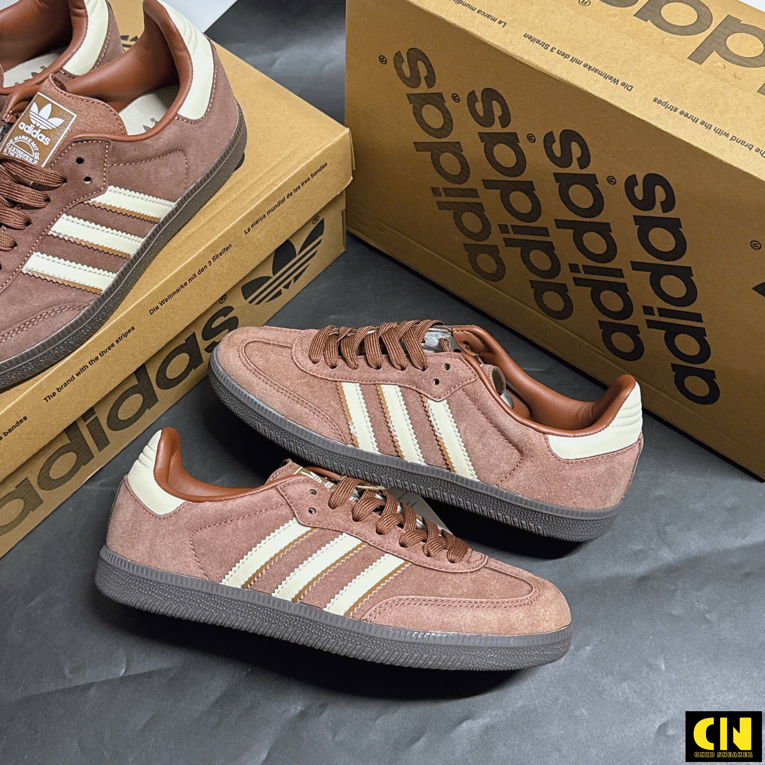 Giày Adidas Samba Og Preloved Brown White Giày Adidas Samba OG Preloved Brown White