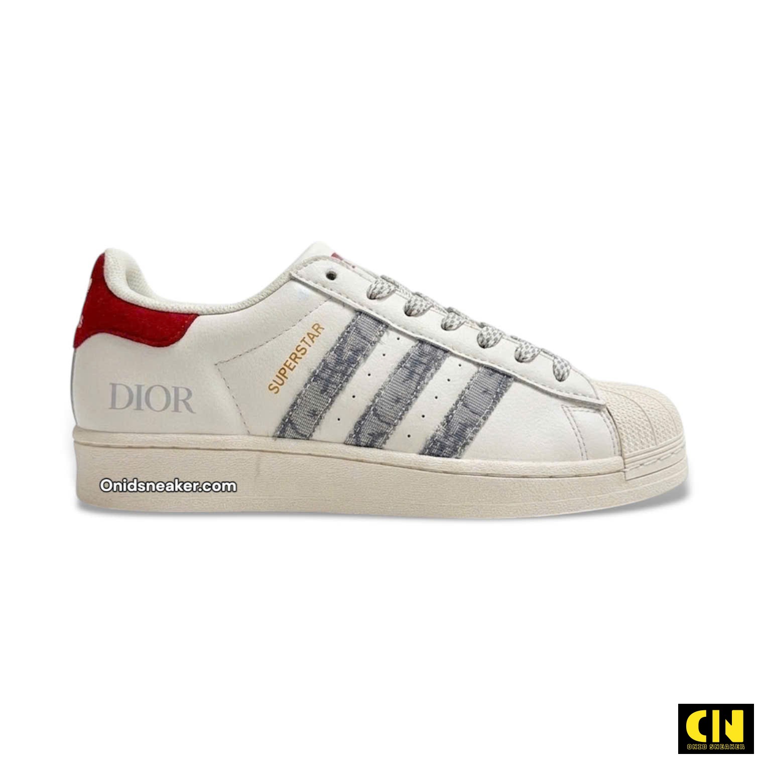 Giày Adidas Superstar Dior White Gray Red Fullbox Giày Adidas Superstar Dior White Gray Red Fullbox
