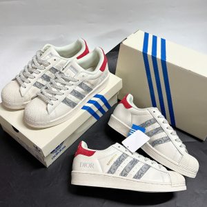 Giay Adidas Superstar Dior White Gray Red Fullbox Giày Adidas Superstar Dior White Gray Red Fullbox