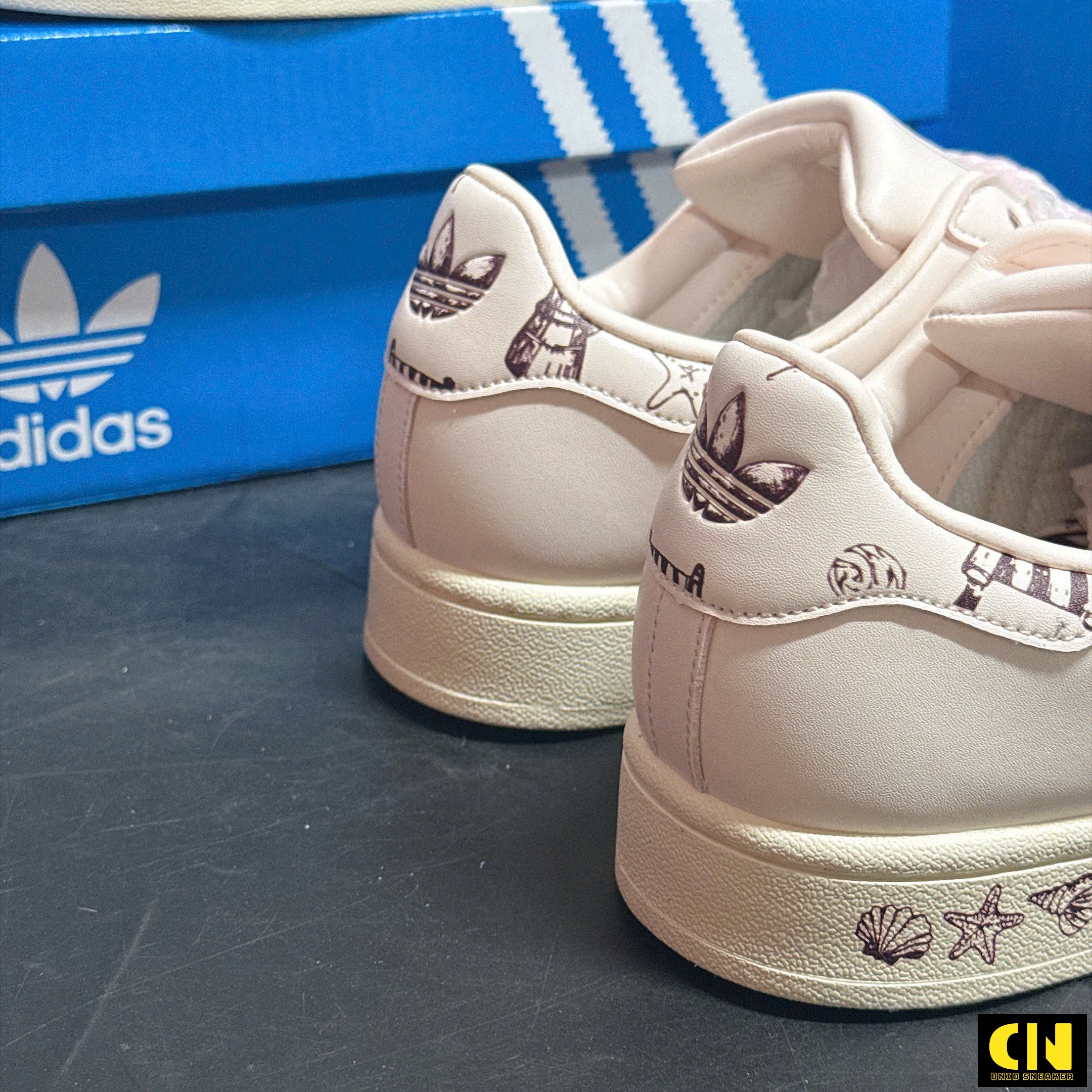 Giày Adidas Superstar Ii Pink Pastel Brown Charm Sò Sao Biển Giày Adidas Superstar II Pink Pastel Brown Charm Sò Sao Biển