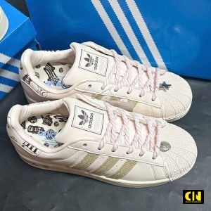 Giay Adidas Superstar Ii Pink Pastel Brown Day Thung Hong Giày Adidas Superstar II Pink Pastel Brown Dây Thừng Hồng