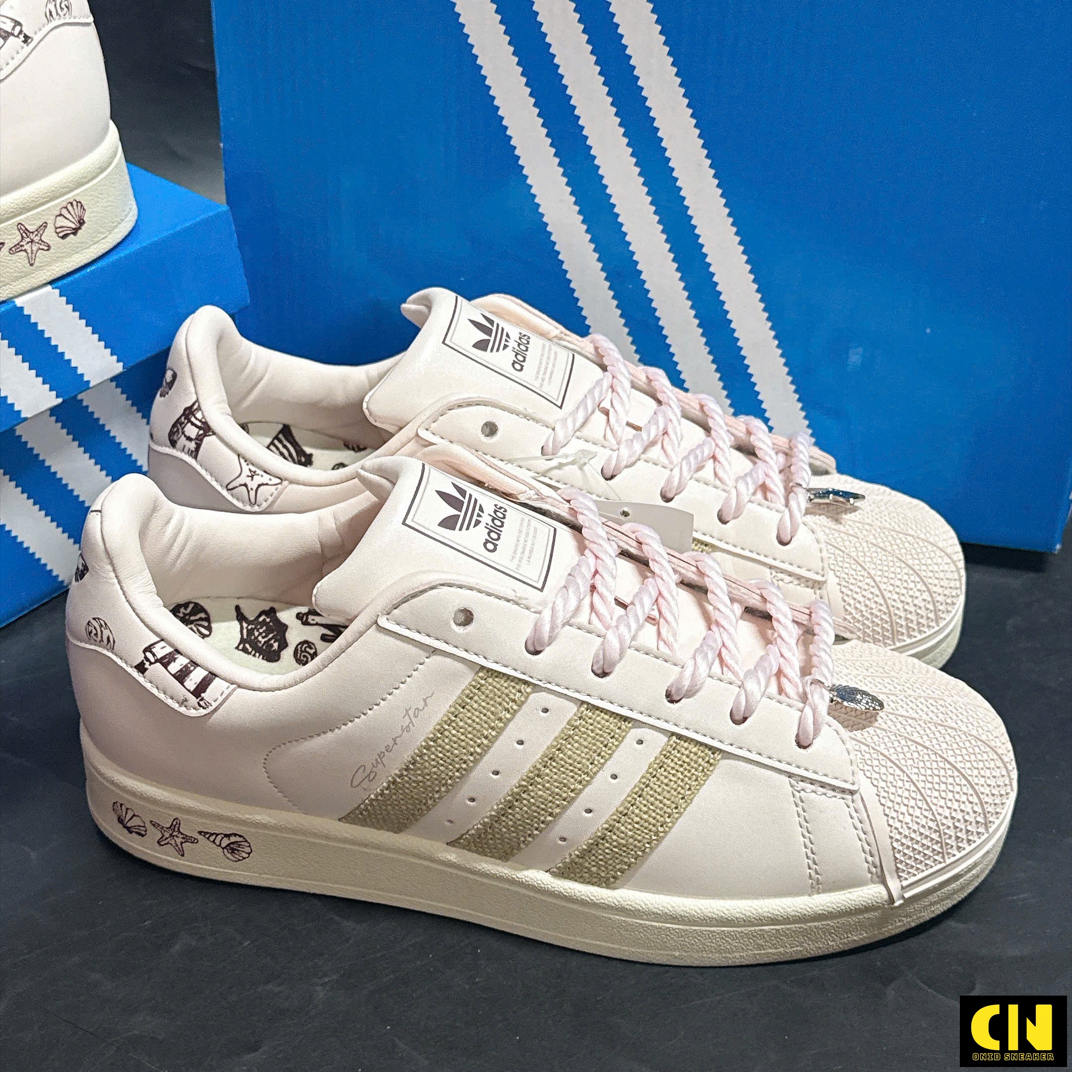 Giày Adidas Superstar Ii Pink Pastel Brown Hồng Pastel Phối Nâu Giày Adidas Superstar II Pink Pastel Brown Hồng Pastel Phối Nâu