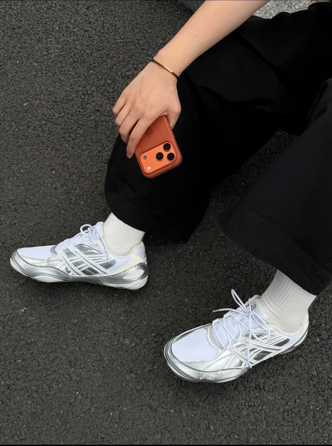 Giày Asics Hypersync White Pure Silver Giày Asics Hypersync White Pure Silver