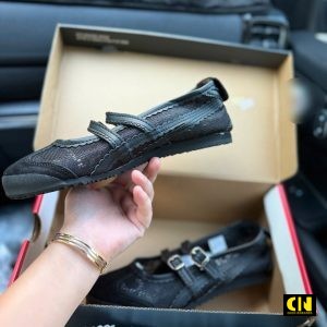 Giay Bup Be Onitsuka Tiger Mexico 66 Black Quai Ngang Mau Den Giày Búp Bê Onitsuka Tiger Mexico 66 Black Quai Ngang Màu Đen