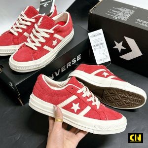 Giay Converse One Star Academy Pro Suede Red Egret Trang Do Giày Converse One Star Academy Pro Suede Red Egret Trắng Đỏ