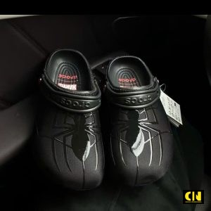 Giày Crocs Classic Clog Marvel Spider Man Neo Triple Black Full Box High Quality
