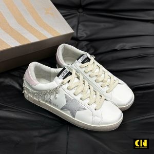 Giay Golden Goose Superstar Ngoi Sao Bac Phoi Day Xich Pha Le Giày Golden Goose Superstar Ngôi Sao Bạc Phối Dây Xích Pha Lê