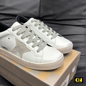 Giay Golden Goose Superstar Trang Got Navy Giày Golden Goose Superstar Trắng Gót Navy