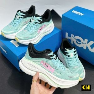 Giay Hoka Bondi 9 Wide Blue Spark Mint Fluorite Giày Hoka Bondi 9 Wide Blue Spark Mint Fluorite