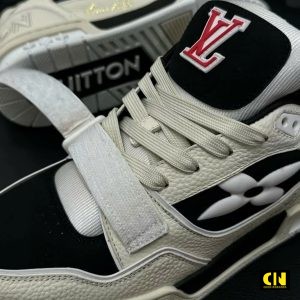 Giay Lv Trainer Cream Black Giày LV Trainer Cream Black