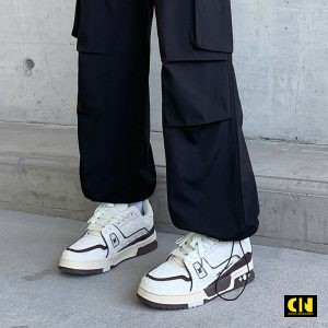 Giay Louis Vuitton Lv 54 Trainer Phoi Mau Trang Ca Phe Mocha Giày Louis Vuitton LV 54 Trainer Phối Màu Trắng Cà Phê Mocha