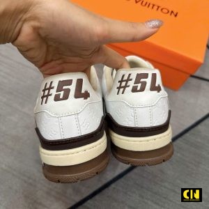 Giay Louis Vuitton Lv 54 Trainer White Brown Giày Louis Vuitton LV 54 Trainer White Brown