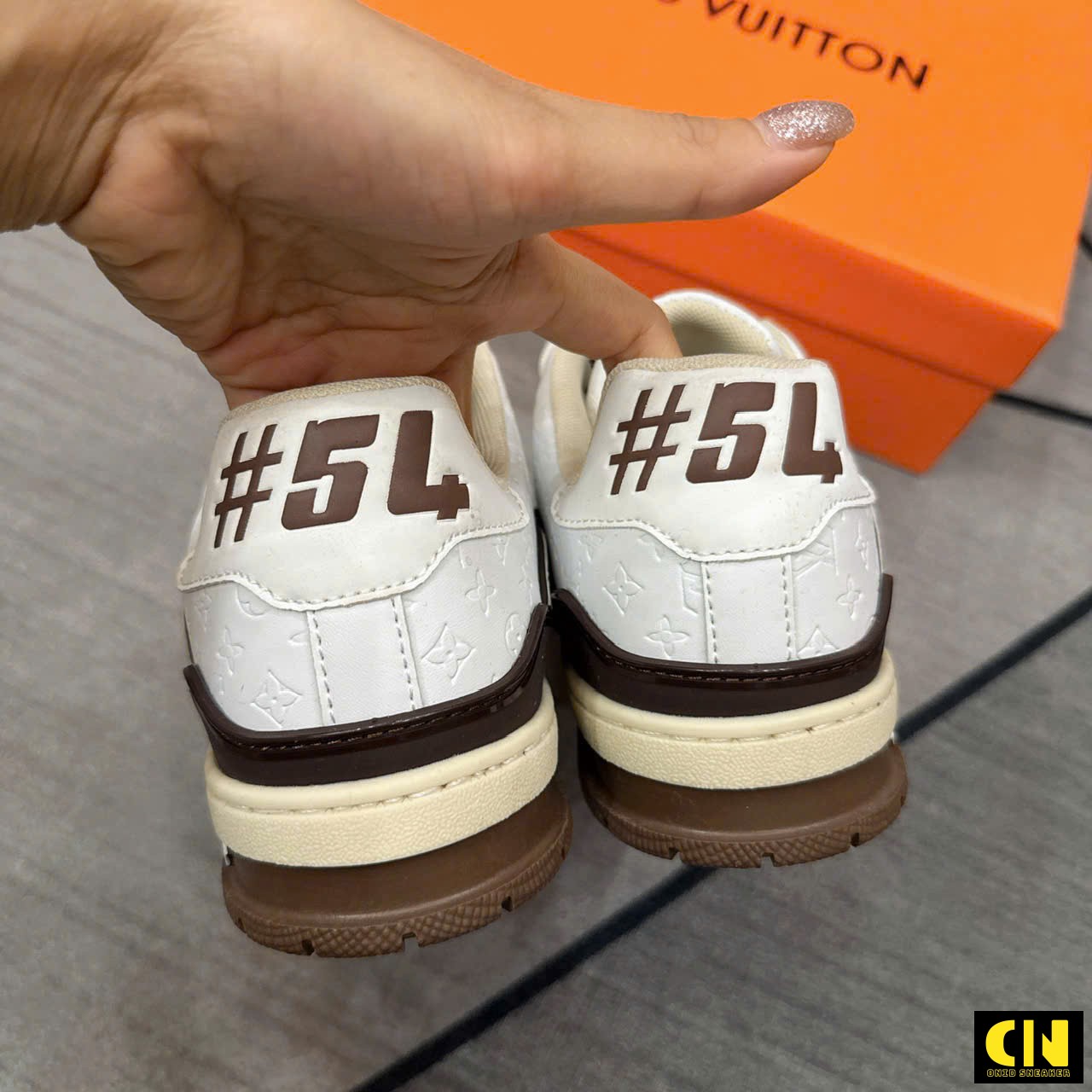 Giày Louis Vuitton Lv 54 Trainer White Brown Giày Louis Vuitton LV 54 Trainer White Brown