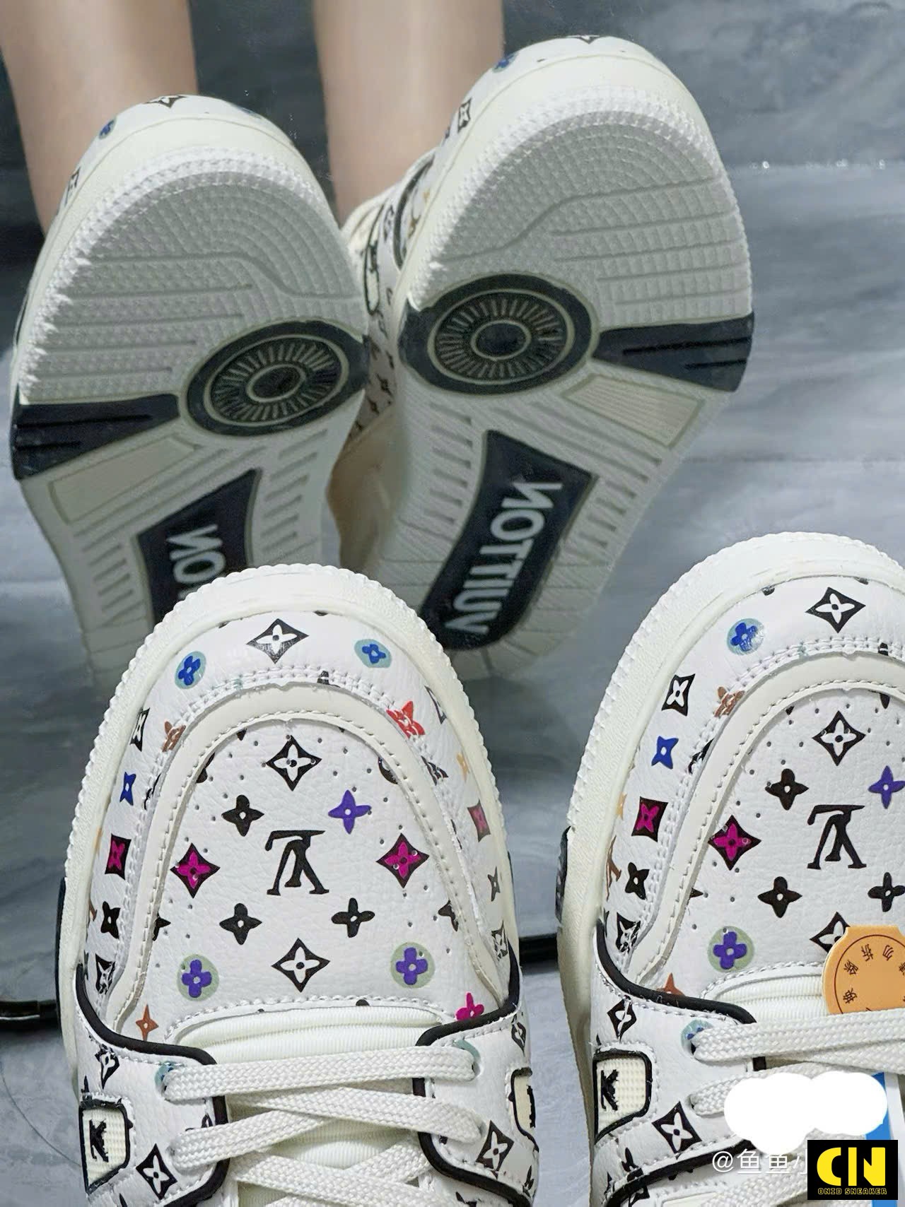 Giày Louis Vuitton Lv Trainer 54 Beige Giày Louis Vuitton LV Trainer 54 Beige
