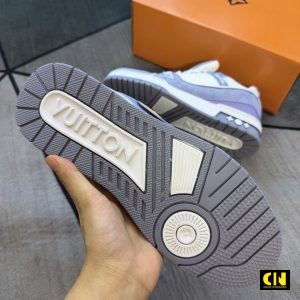 Giay Louis Vuitton Lv Trainer Trang Xam Giày Louis Vuitton LV Trainer Trắng Xám