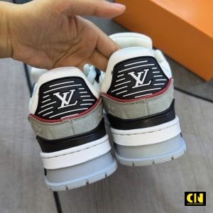 Giay Louis Vuitton Lv Trainer White Black Red Den Do Giày Louis Vuitton LV Trainer White Black Red Đen Đỏ