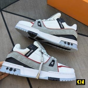 Giay Louis Vuitton Lv Trainer White Black Red Fullbox Giày Louis Vuitton LV Trainer White Black Red Fullbox