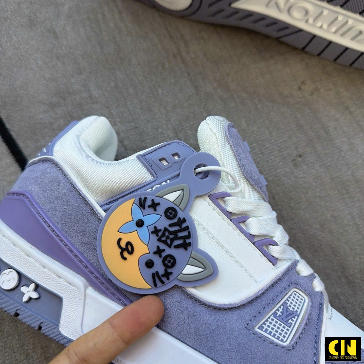 Giày Louis Vuitton Lv Trainer White Gray Kèm Tag Giày Louis Vuitton LV Trainer White Gray Kèm Tag