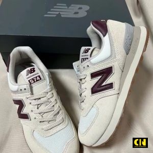 Giay New Balance 574 Off White Cream Red Giày New Balance 574 Off White Cream Red