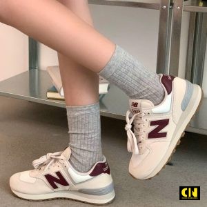 Giay New Balance 574 Off White Do Do Trang Kem Giày New Balance 574 Off White Đỏ Đô Trắng Kem