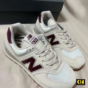 Giay New Balance 574 Off White Do Trang Kem Giày New Balance 574 Off White Đỏ Trắng Ke
