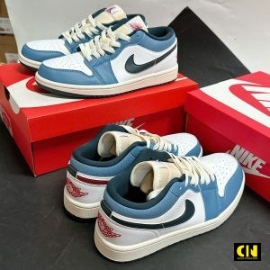 Giay Nike Air Jordan 1 Low Motion Trang Xanh Duong Giày Nike Air Jordan 1 Low Motion Trắng Xanh Dương