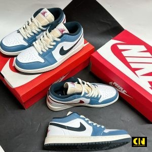 Giay Nike Air Jordan 1 Low Motion White Blue Giày Nike Air Jordan 1 Low Motion White Blue